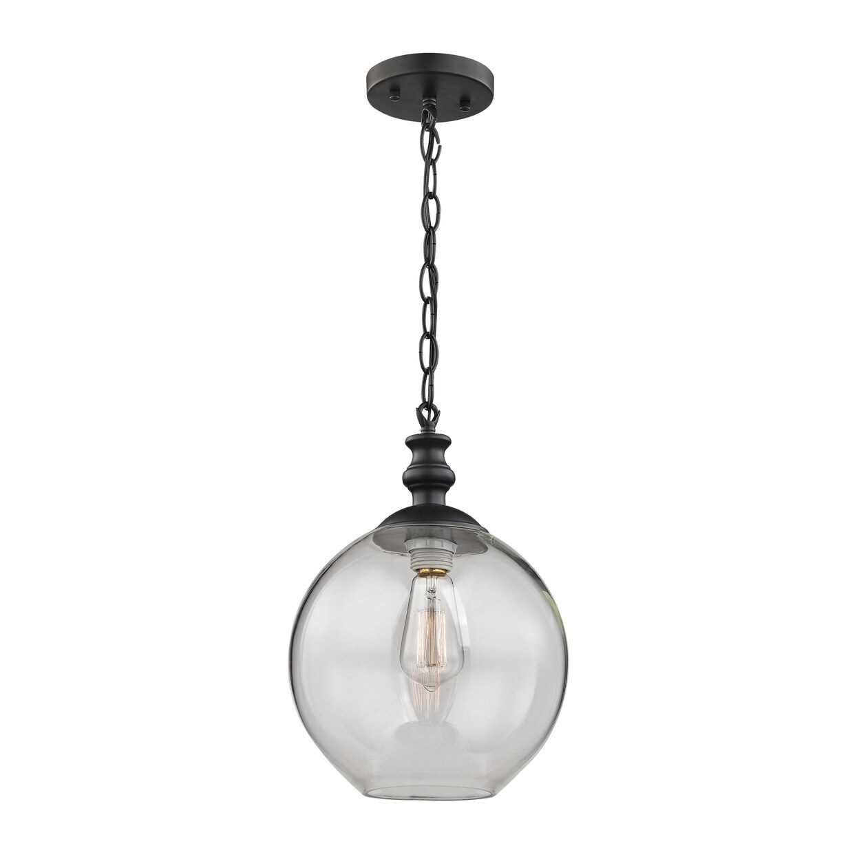 Bergen 10 Wide 1-Light Mini Pendant - Matte Black