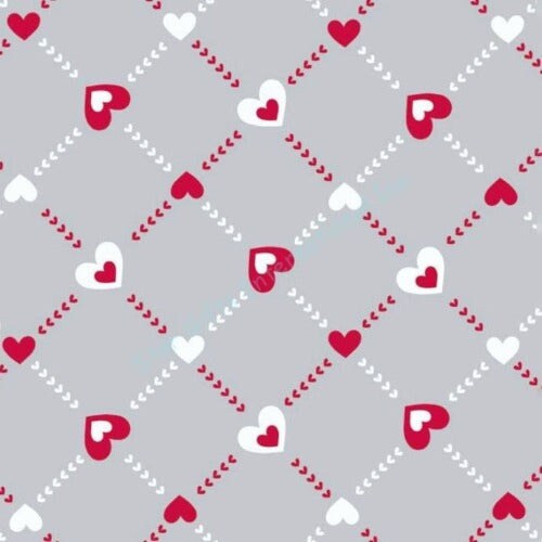 Valentine Heart Printed Cellophane Gift Wrap 30"X100" Holiday Wrapping Paper