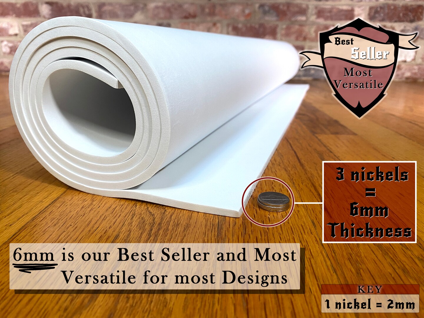 EVA Foam Cosplay | 14" x 39" Sheet | Ultra High Density 85kg/m3 | by The Foamory