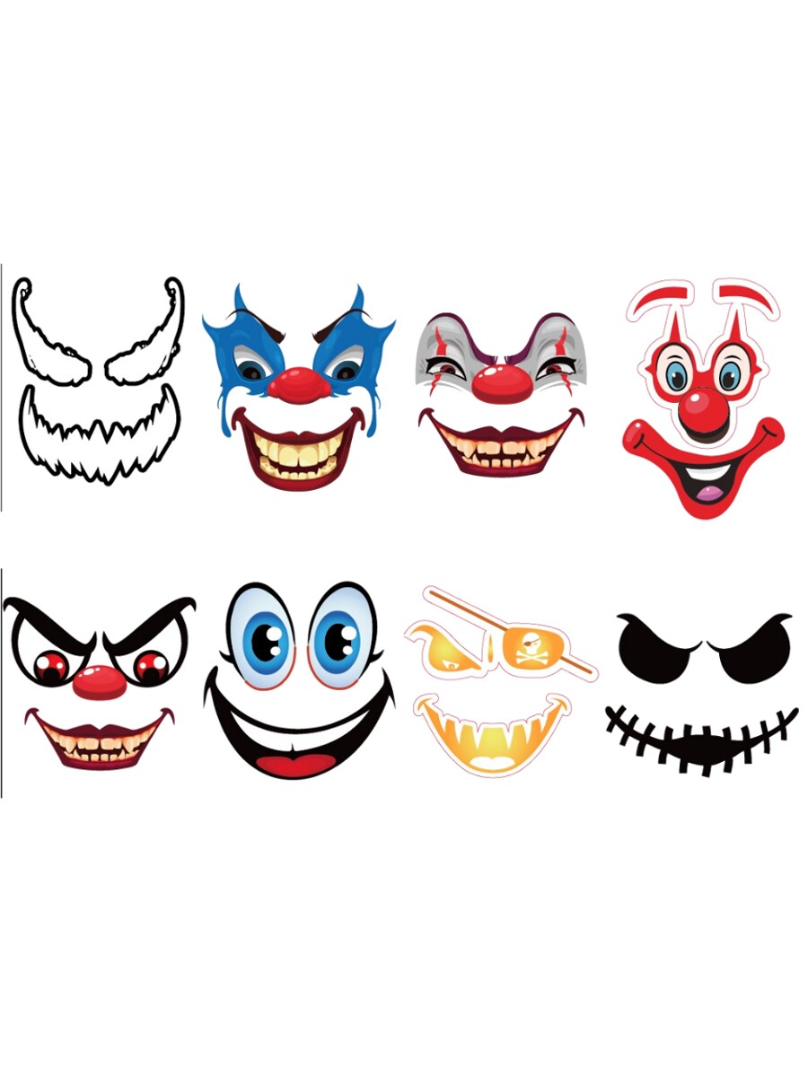 Create-A-Face Set With 8 Pairs Of Eyes And 8 Mouths With Attachment