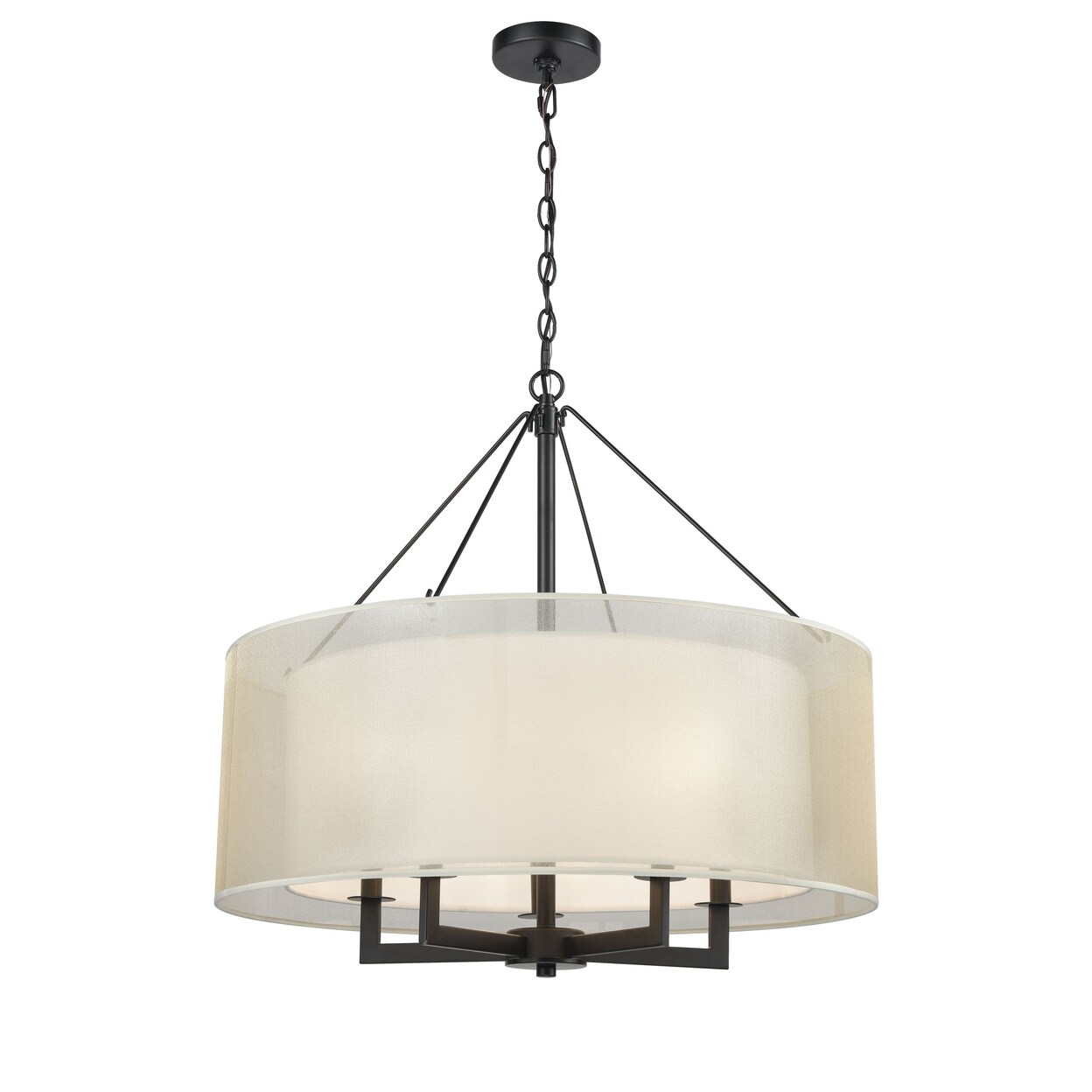 Elk Showroom Ashland 26 Wide 5-Light Chandelier - Matte Black