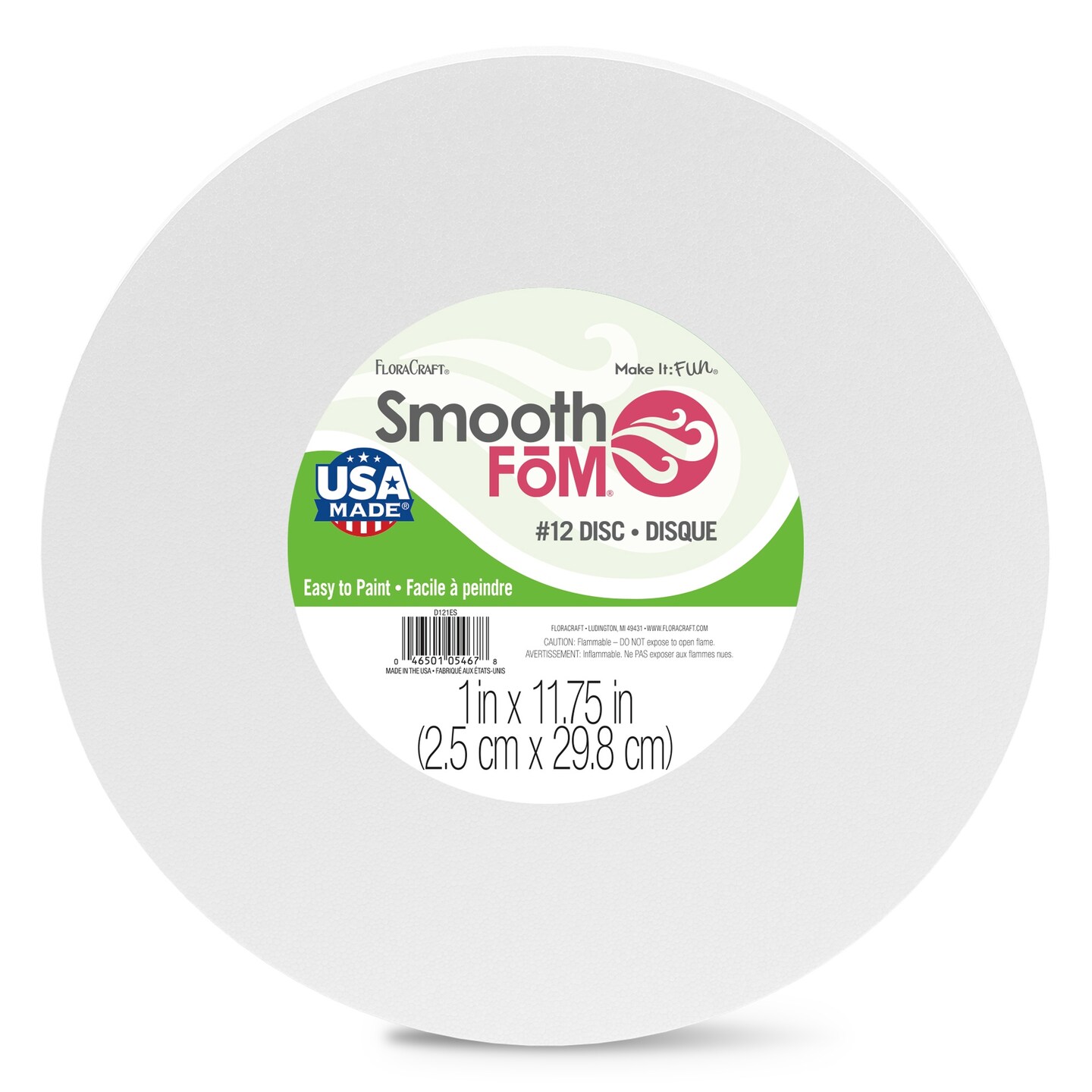 FloraCraft SmoothFoM Disc Bulk Pack-1&#x22;X11.75&#x22;