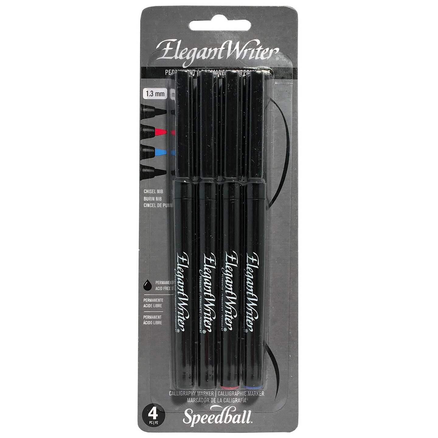 Elegant Writer Calligraphy Pen Set, Permanent, 4-Colors, Extra-Fine