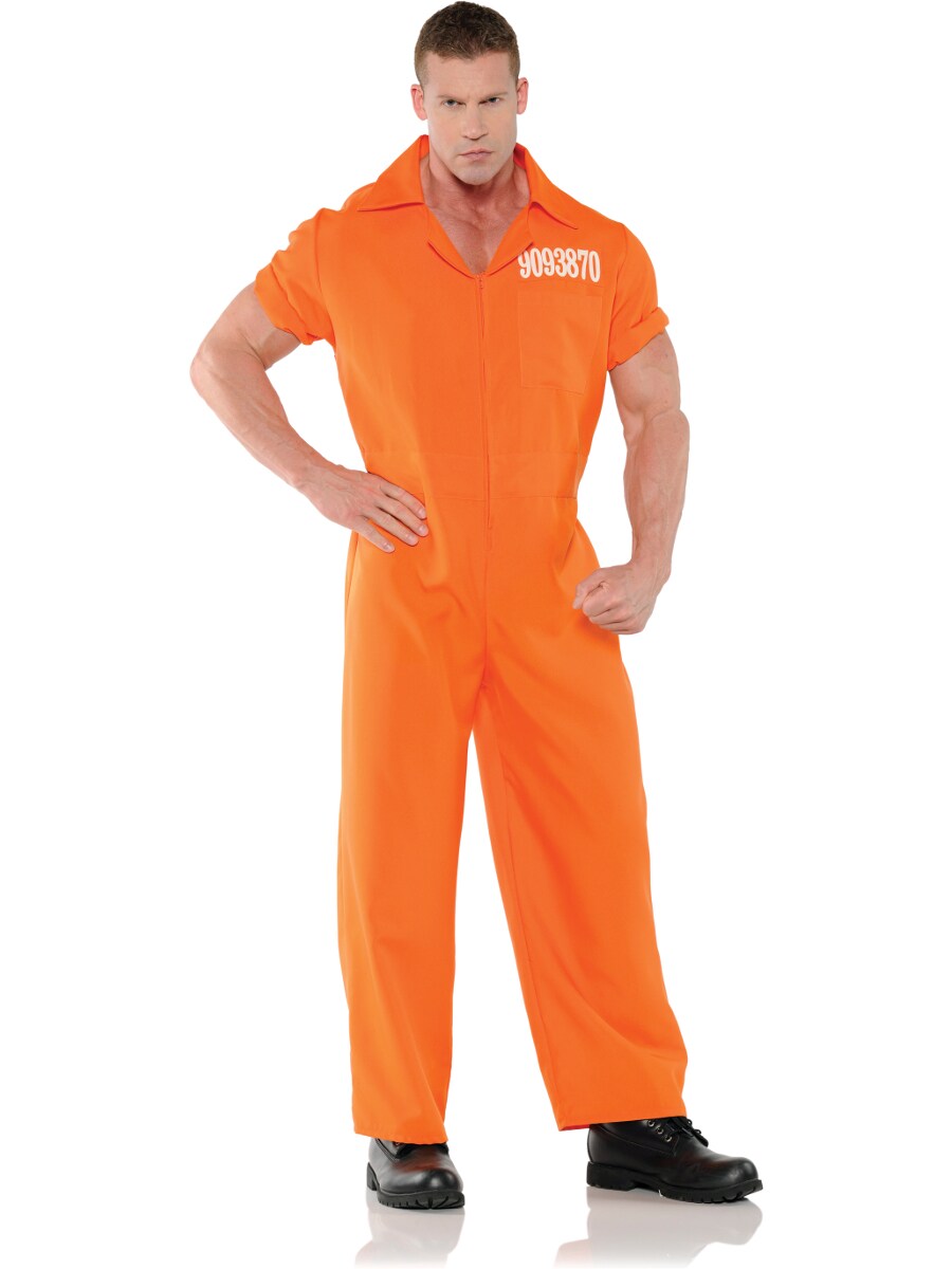 Men&#x27;s Orange Public Offender Prisoner Costume