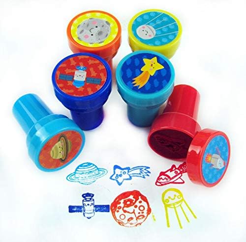 TINYMILLS 12 Pcs Outer Space Stamp Kit for Kids