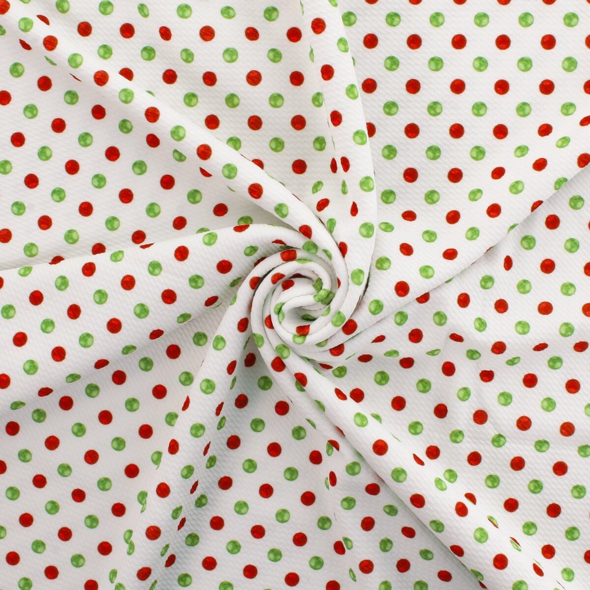 Red and Green Dots Christmas Bullet Fabric 1 yard