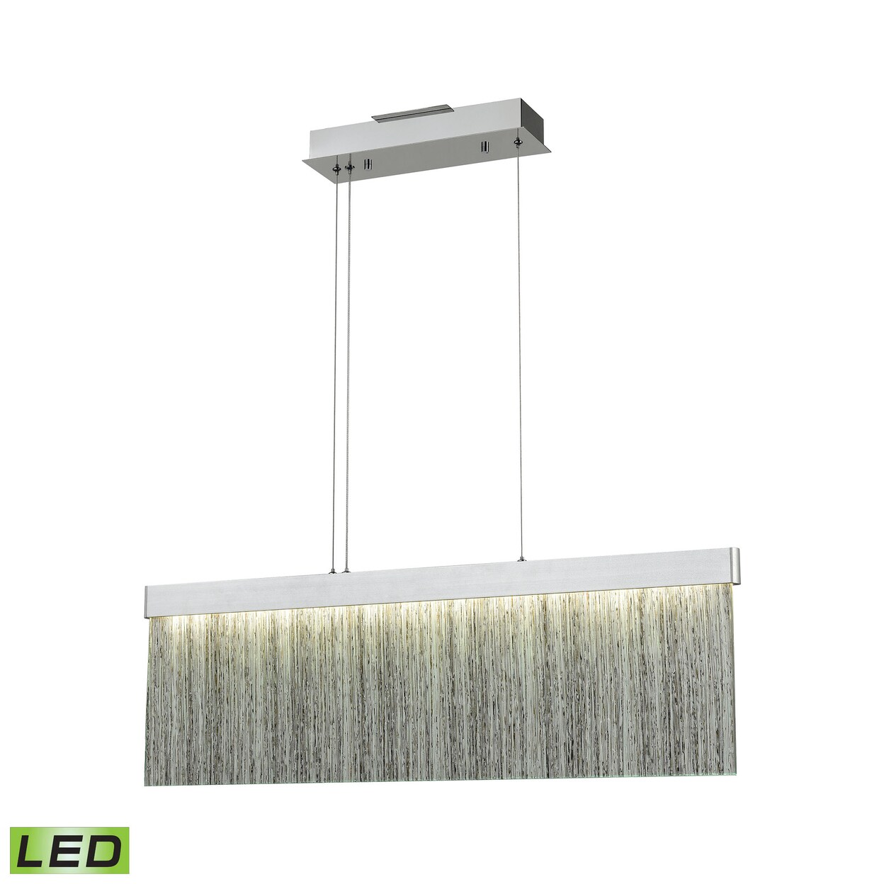 Meadowland 32 Wide 1-Light Linear Chandelier - Silver