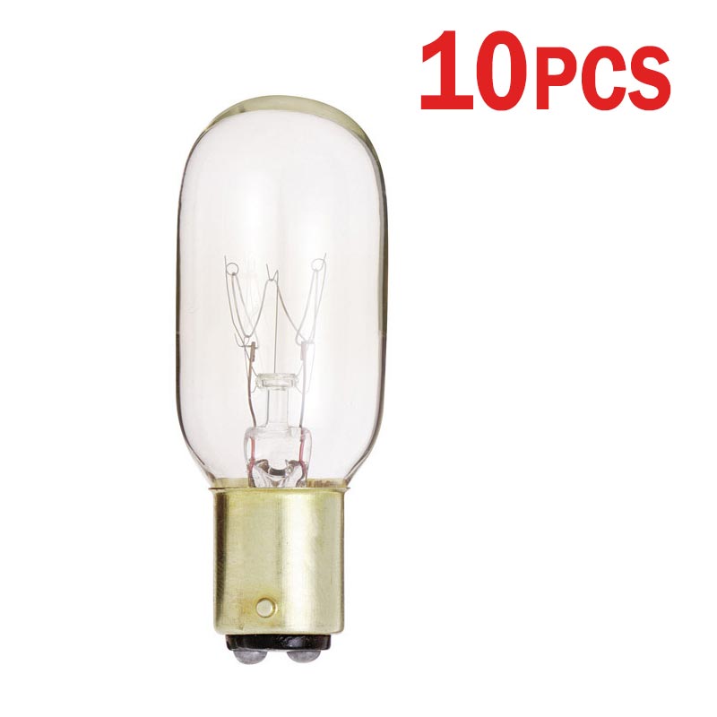 10Pk - Satco S4719 15W 130V T7 Clear BAY15d Incandescent light bulb