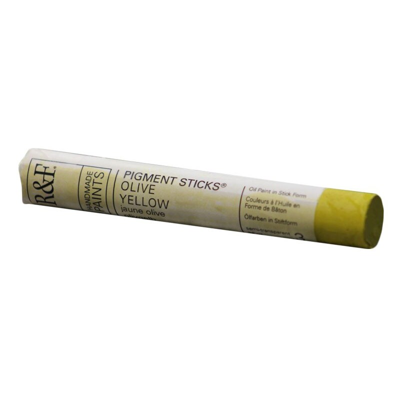 R&#x26;F Handmade Paints Pigment Stick, 38ml, Olive Yellow