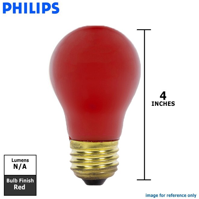 Philips Red 40 Watt 120 Volt A21 Incandescent Light Bulb