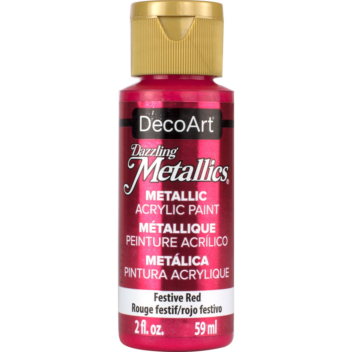 DecoArt Dazzling Metallics Acrylic Color, 2 oz., Festive Red