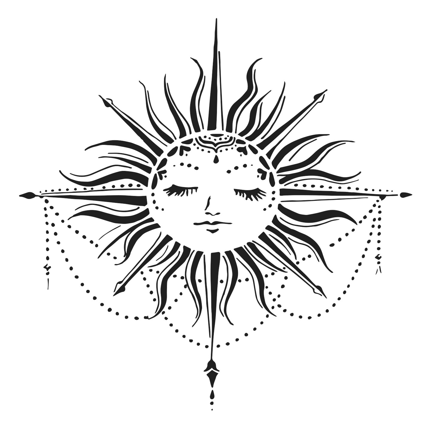 The Crafter&#x27;s Workshop Stencil, 12&#x22; x 12&#x22;, Celestial Sun