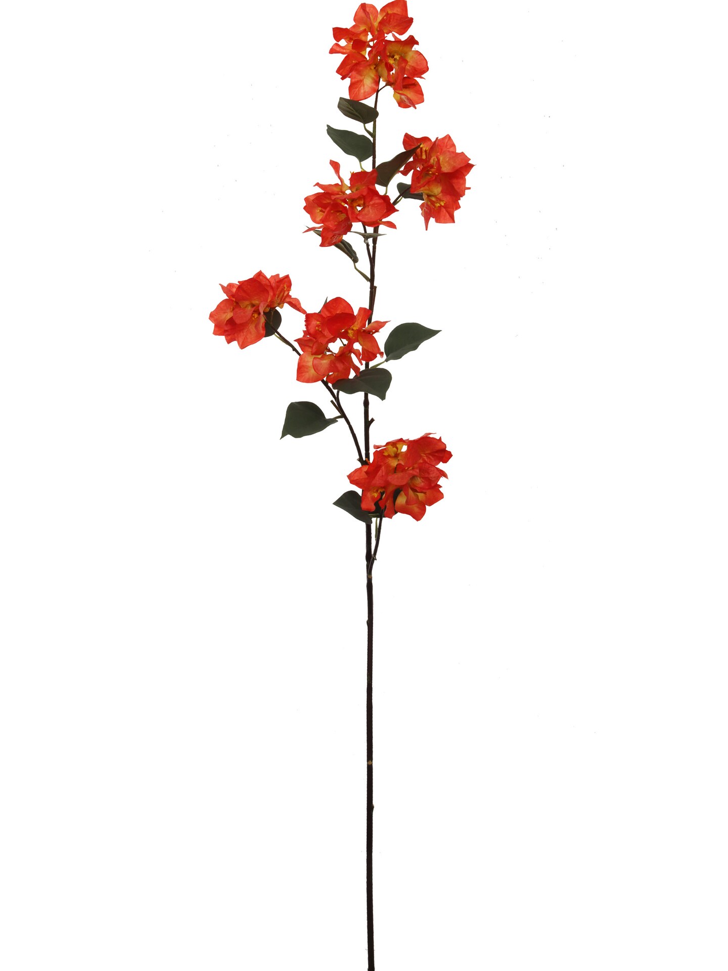 Vibrant Orange Bougainvillea Spray with Silk Flowers, Floral Home by Artificial Flowers