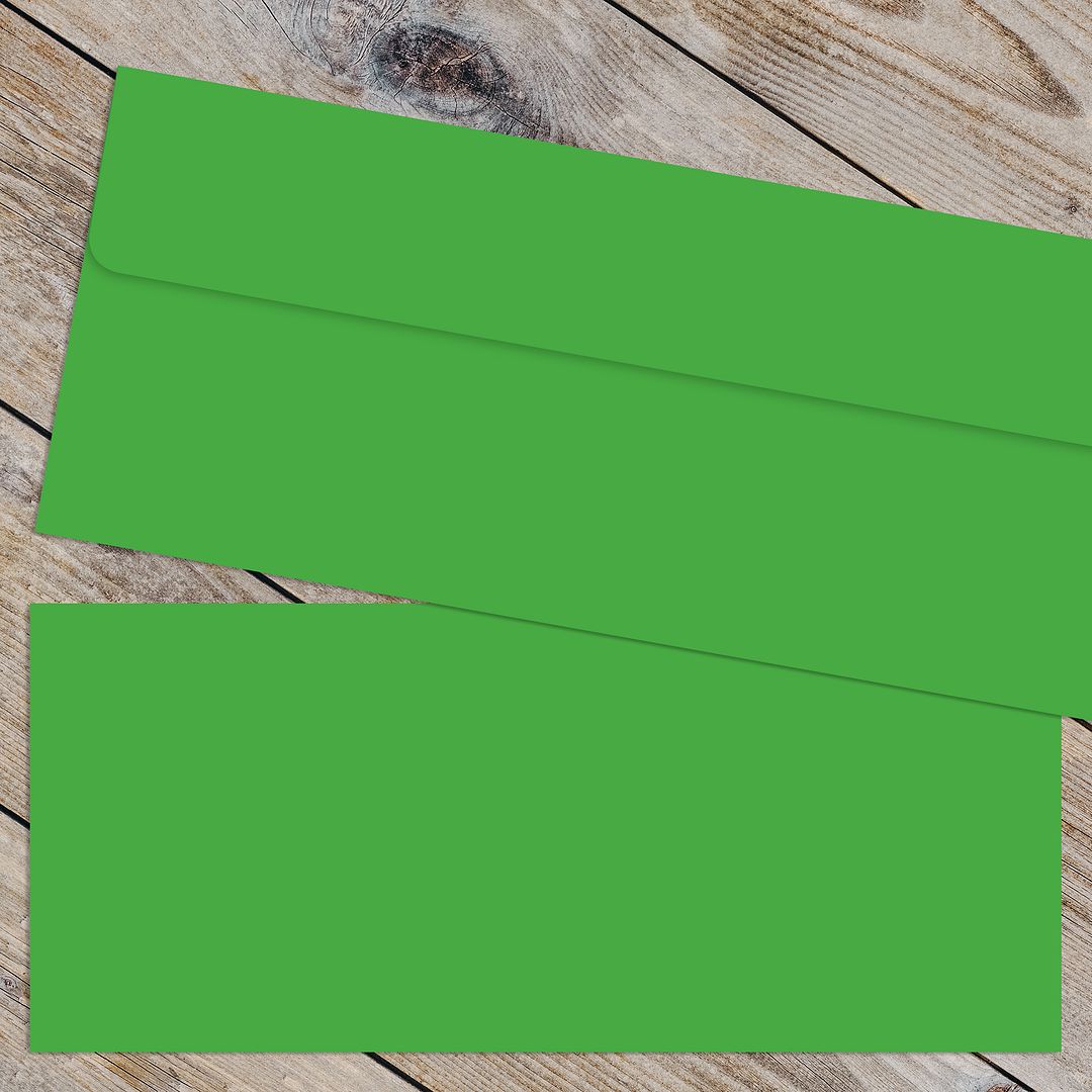 Great Papers! Envelopes, #10, Gummed Adhesive, Bright Green, 9.5&#x22; x 4.125&#x22;, Printer Friendly, 25 count