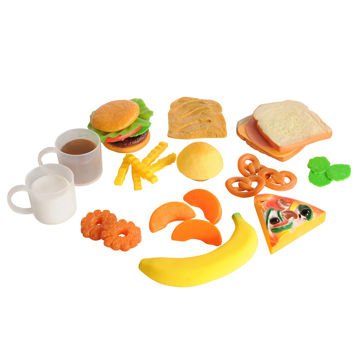 Kaplan Early Learning Company Life-size Pretend Play Lunch Meal Set - 32 Pieces
