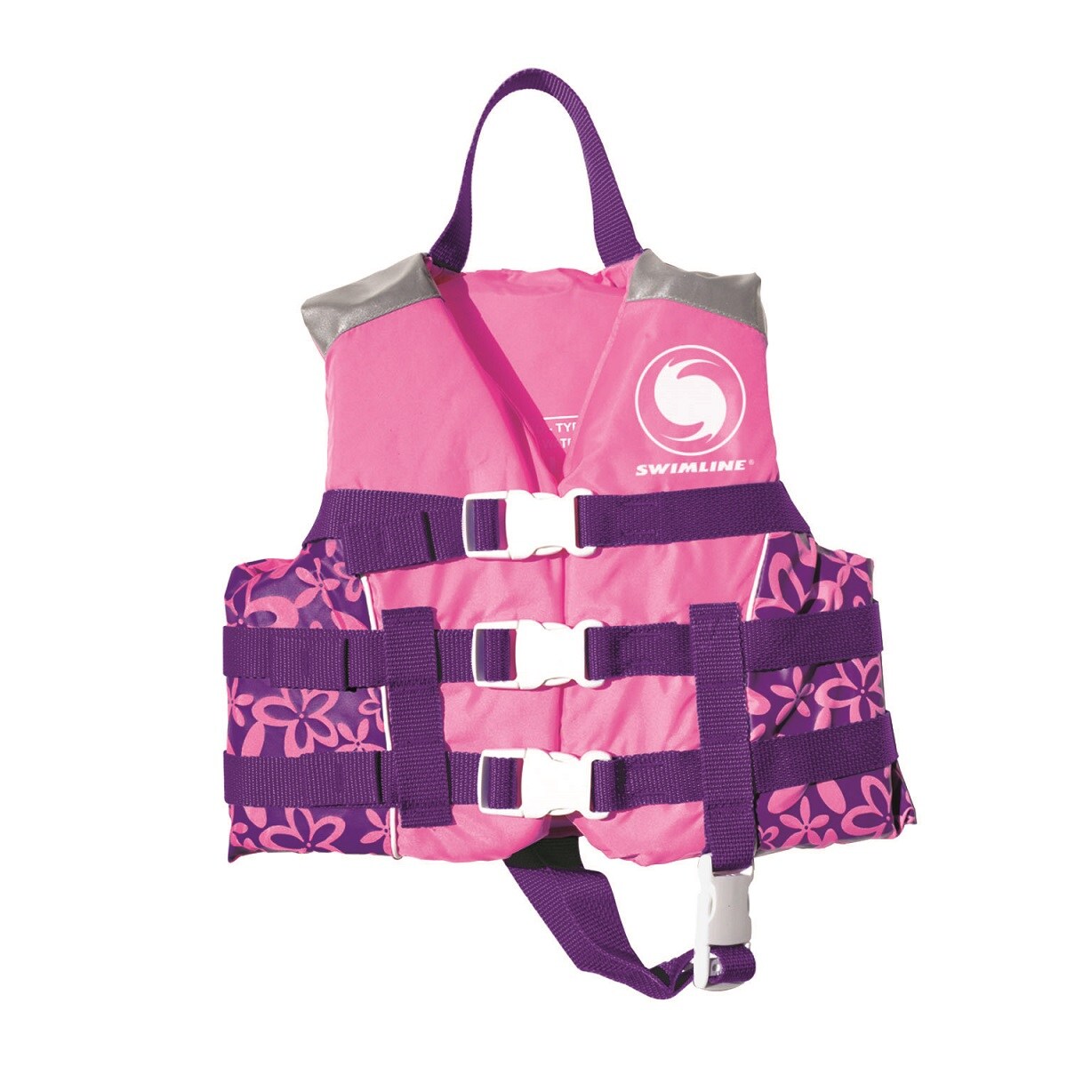 Swim Central Pink and Purple Floral Swimming Pool Vest Life Jacket - Up to 90lbs