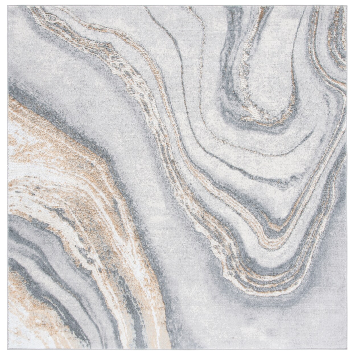 Safavieh Orchard Collection Orc637G Grey / Gold Rug Area Rug Carpet Geometric