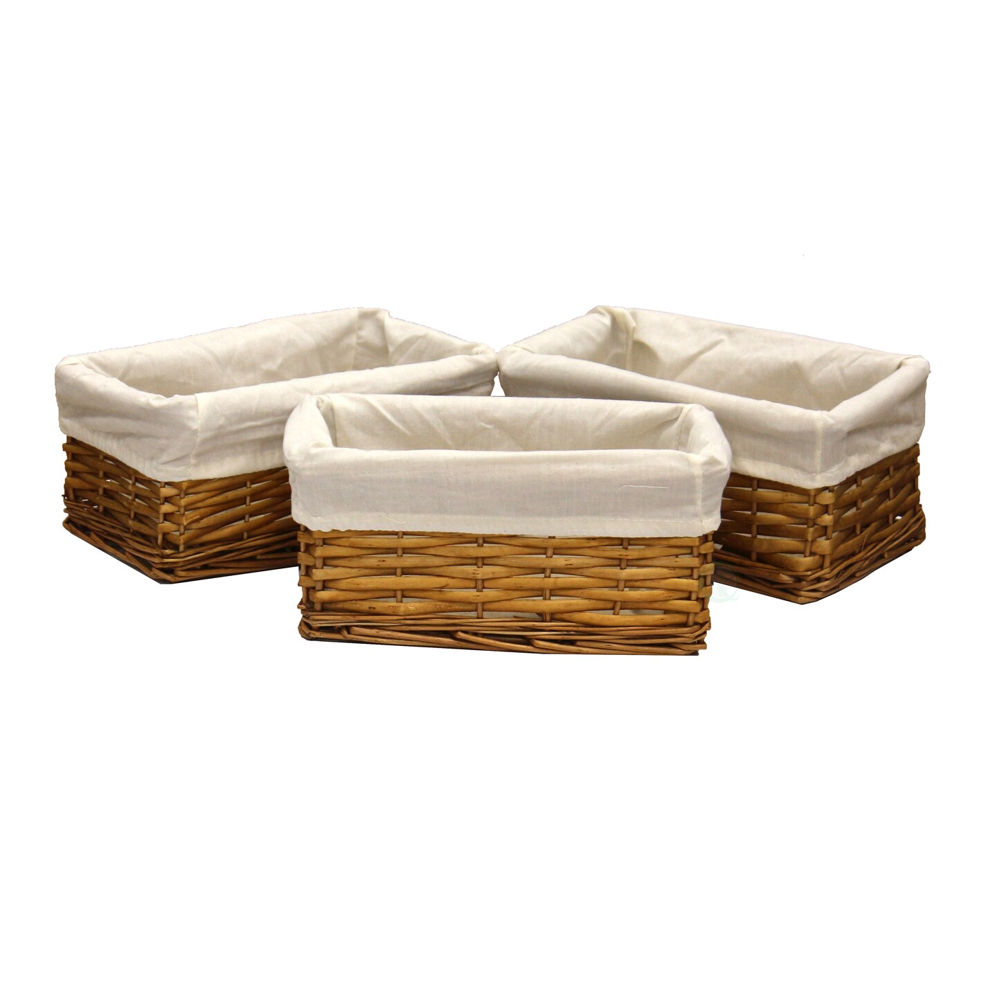 Wickerwise Willow Shelf Basket Lined with White Lining Michaels