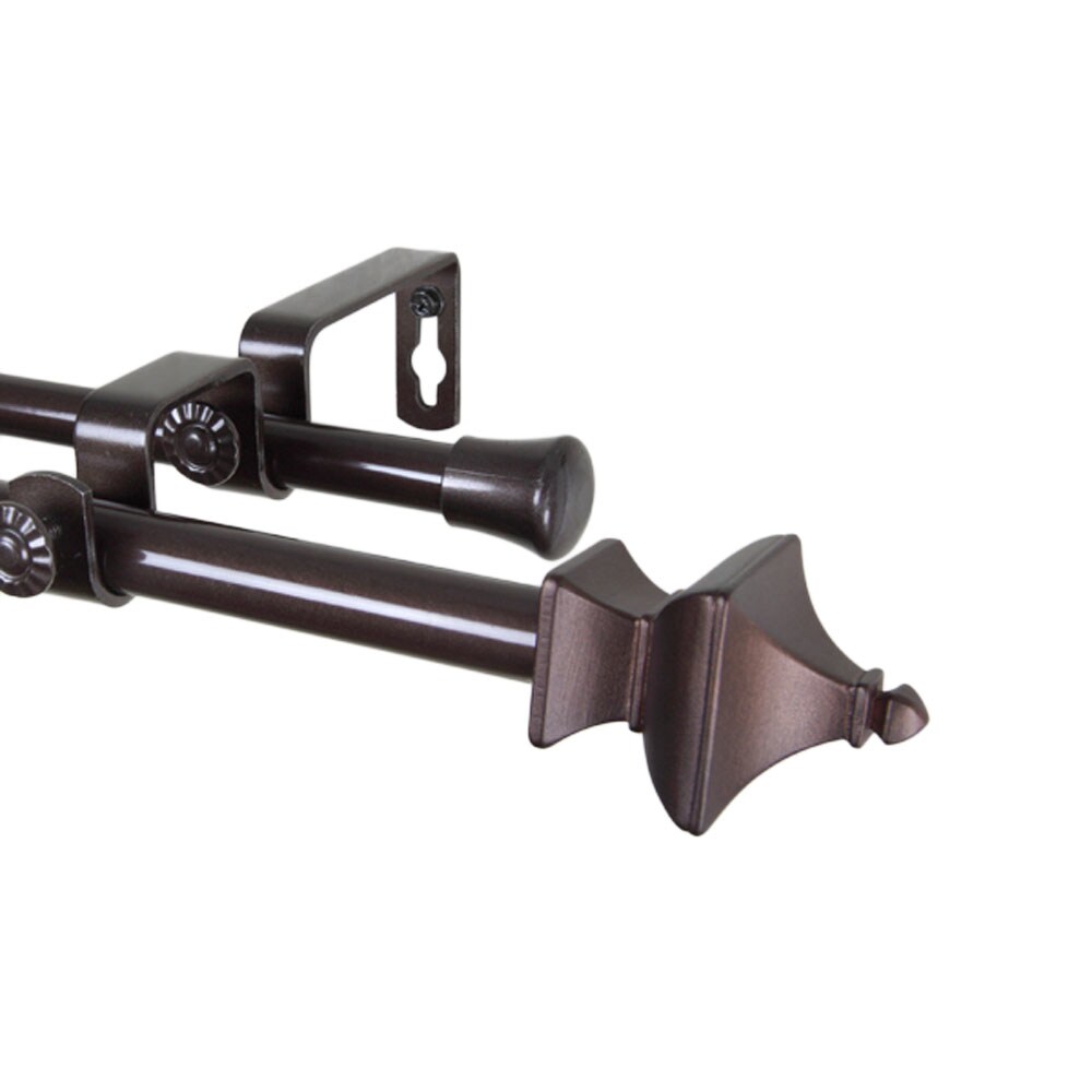 Rod Desyne Esta Double Curtain Rod 48-84&#x22; - Cocoa