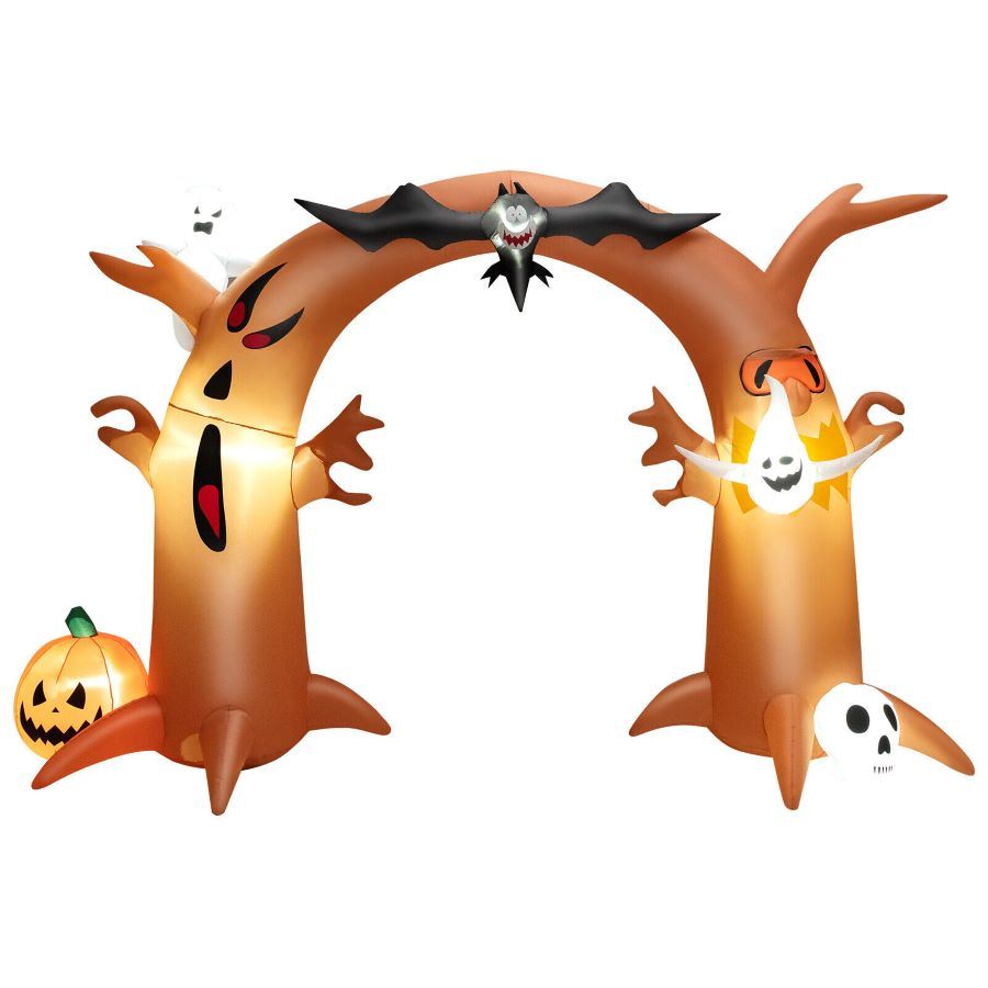 Halloween Outdoor Spooky Tree Monster Ghost Blow Up Yard Decoration With Built-In Led Lights