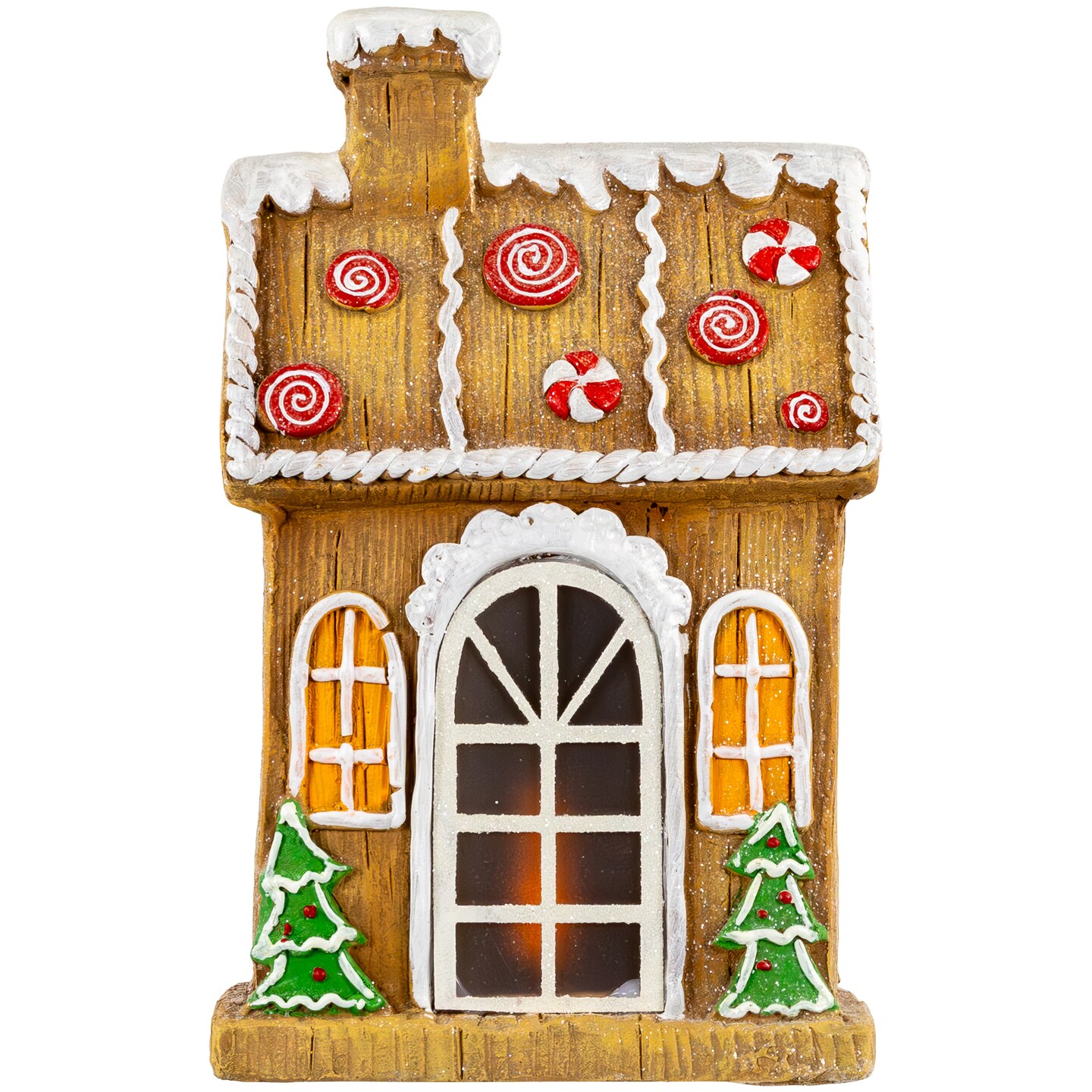 Northlight LED Lighted Peppermint Gingerbread House Christmas Decoration - 14"