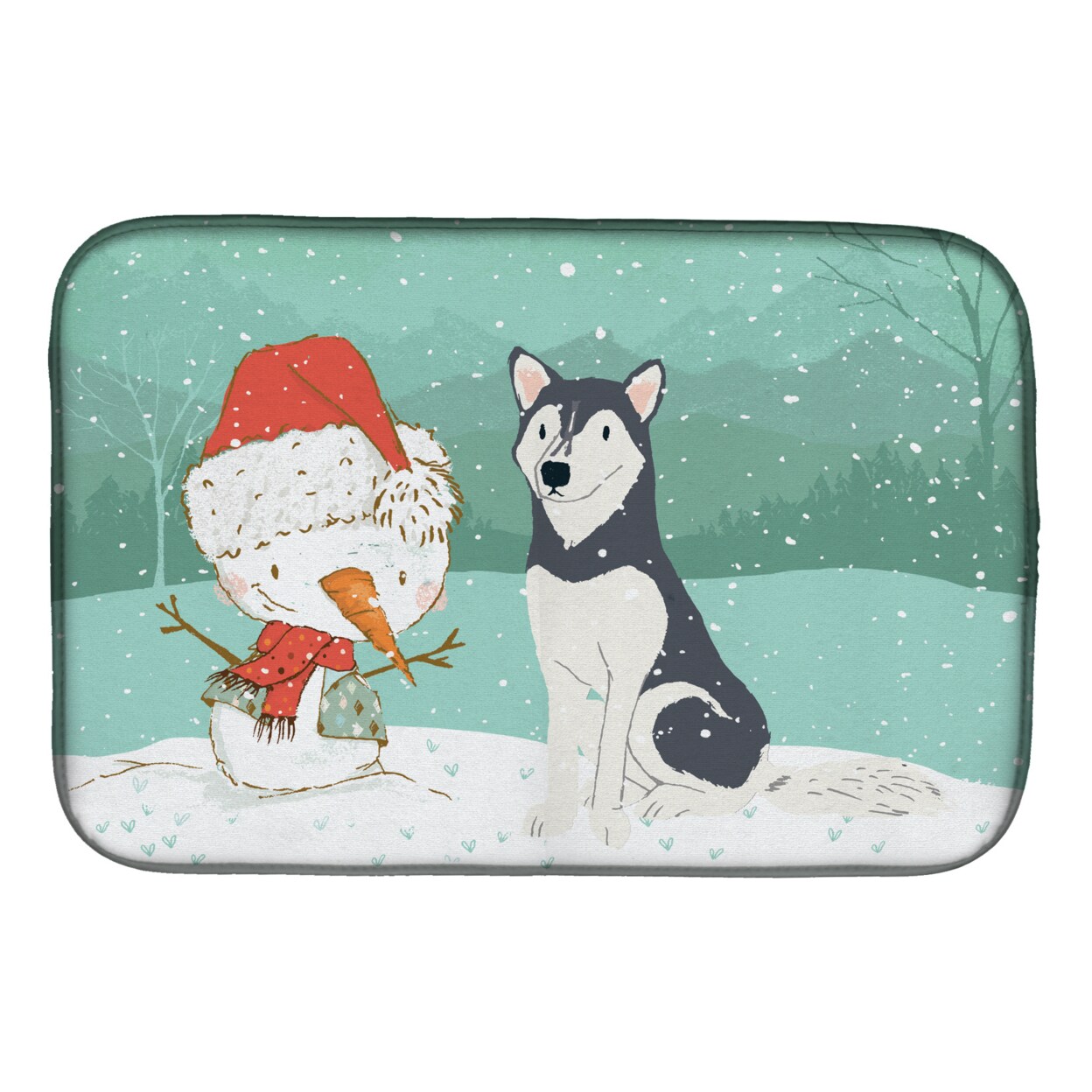 Christmas dish drying discount mat