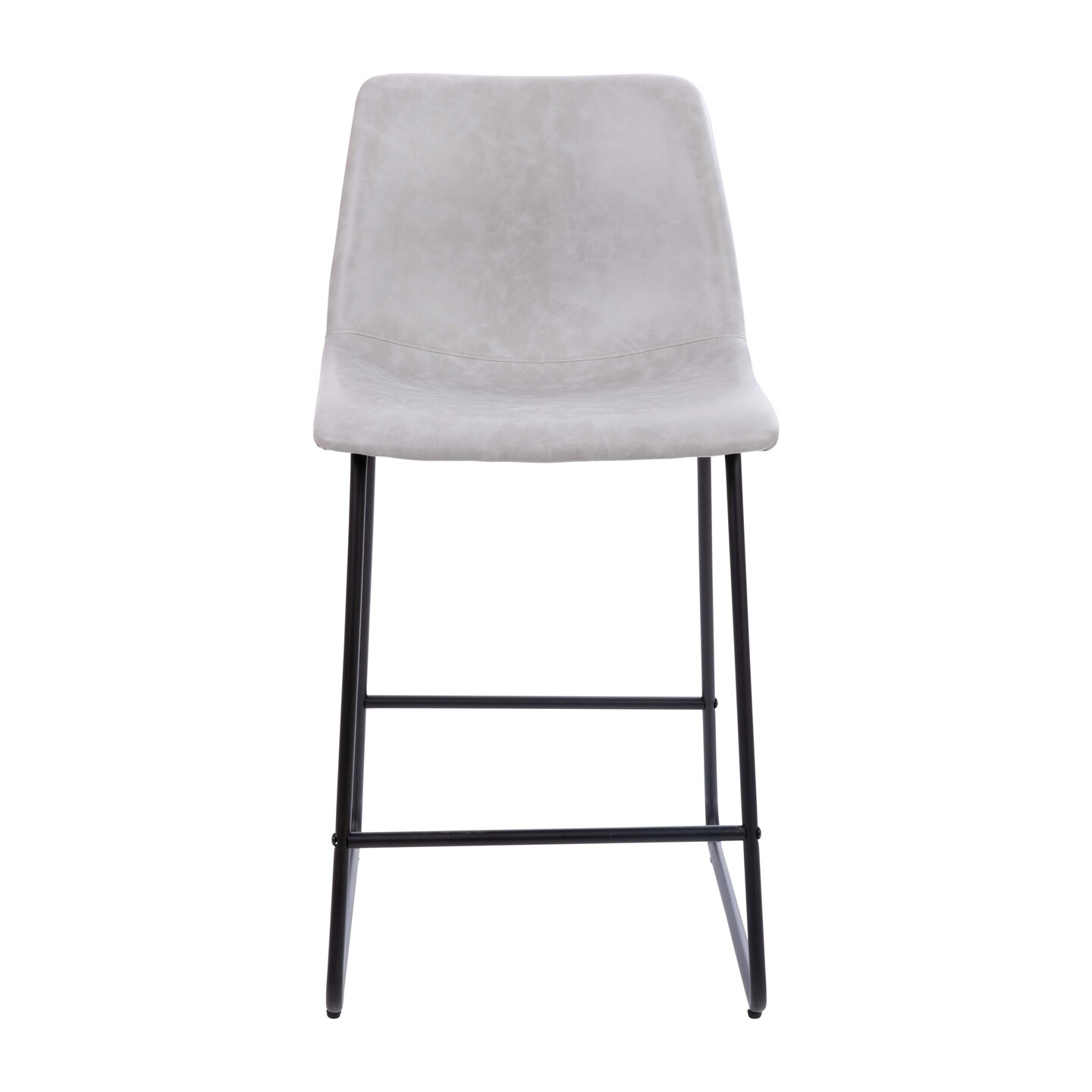 Merrick Lane 24 inch Faux Counter Height Bucket Seat Stools, Set of 2