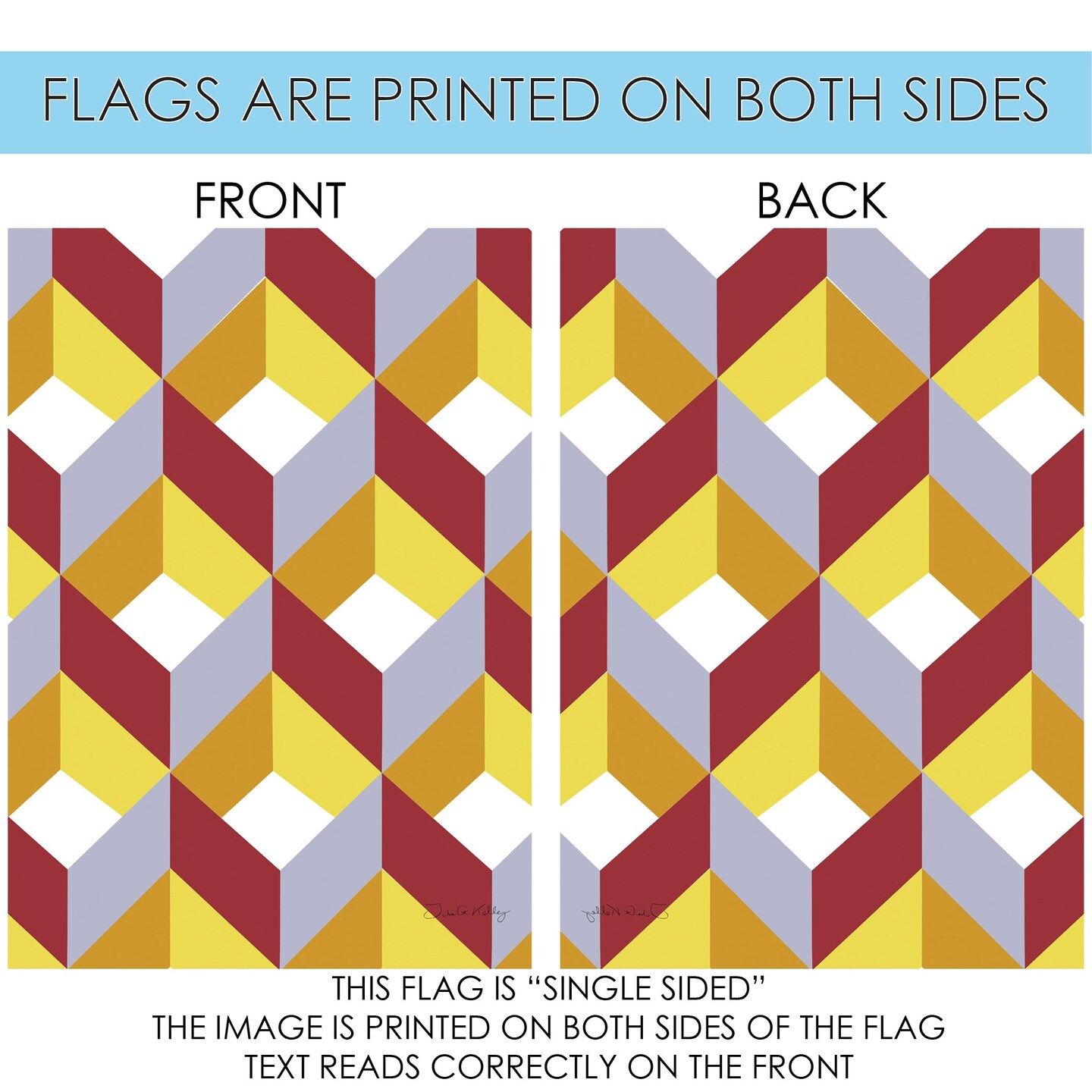 Cube Collage Decorative Cube Flag