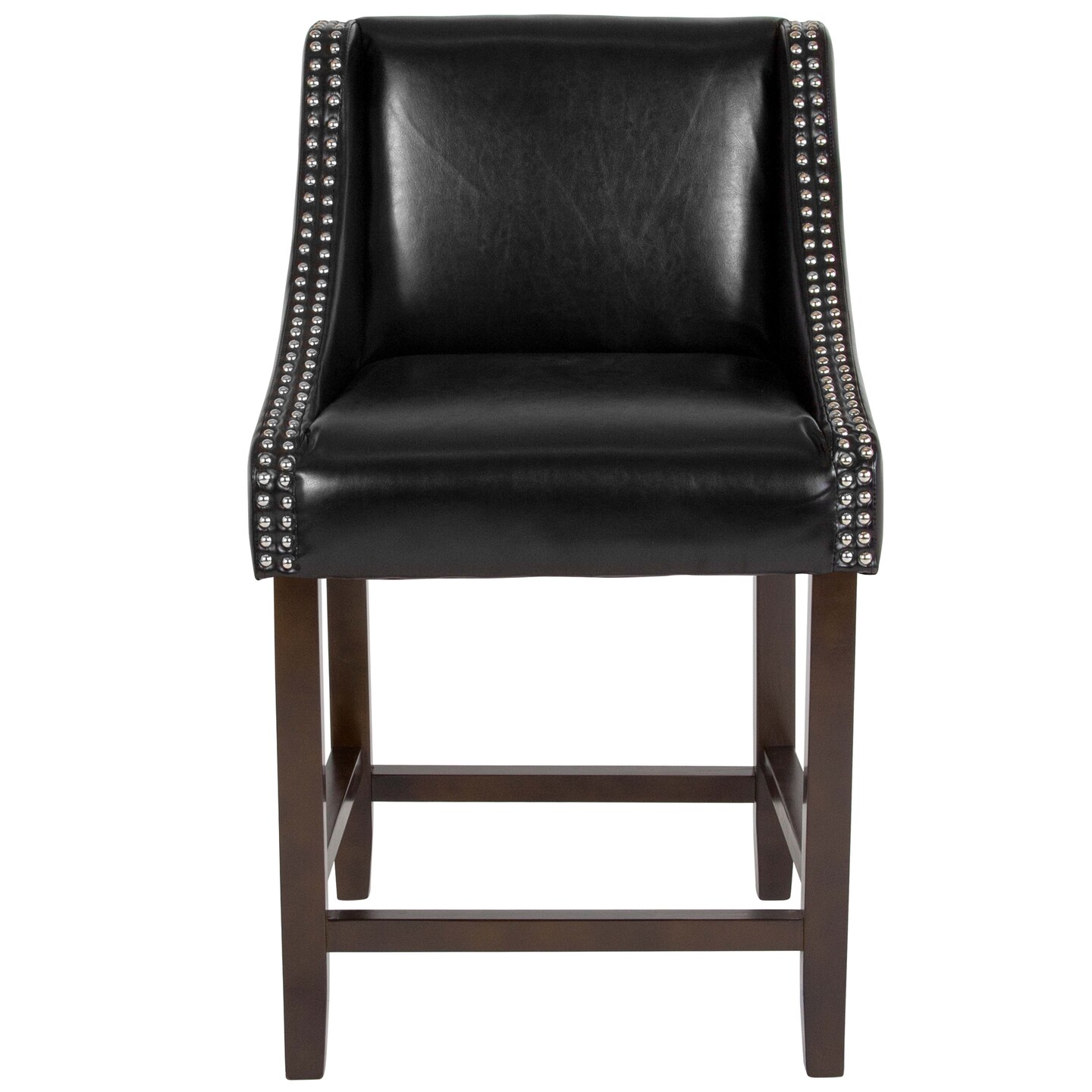 Merrick Lane Taylorsville 24 Inch Counter Height Stool with Nailhead Trim