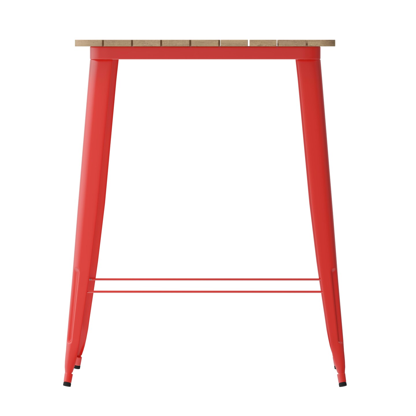 Merrick Lane Dryden Indoor/Outdoor Bar Top Table, 31.5&#x22; Square All Weather Poly Resin Top with Steel base