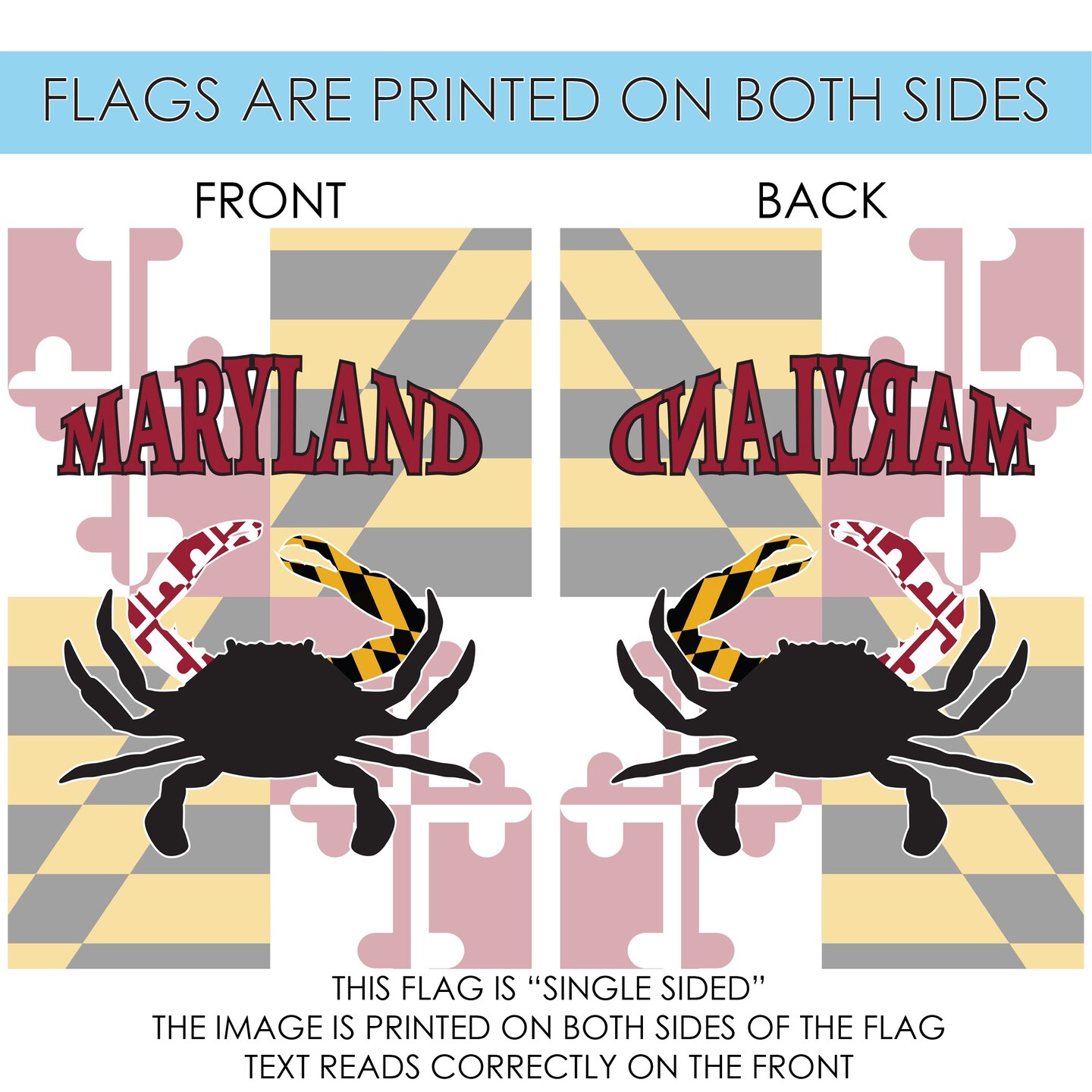 Maryland Crab Decorative Maryland Flag