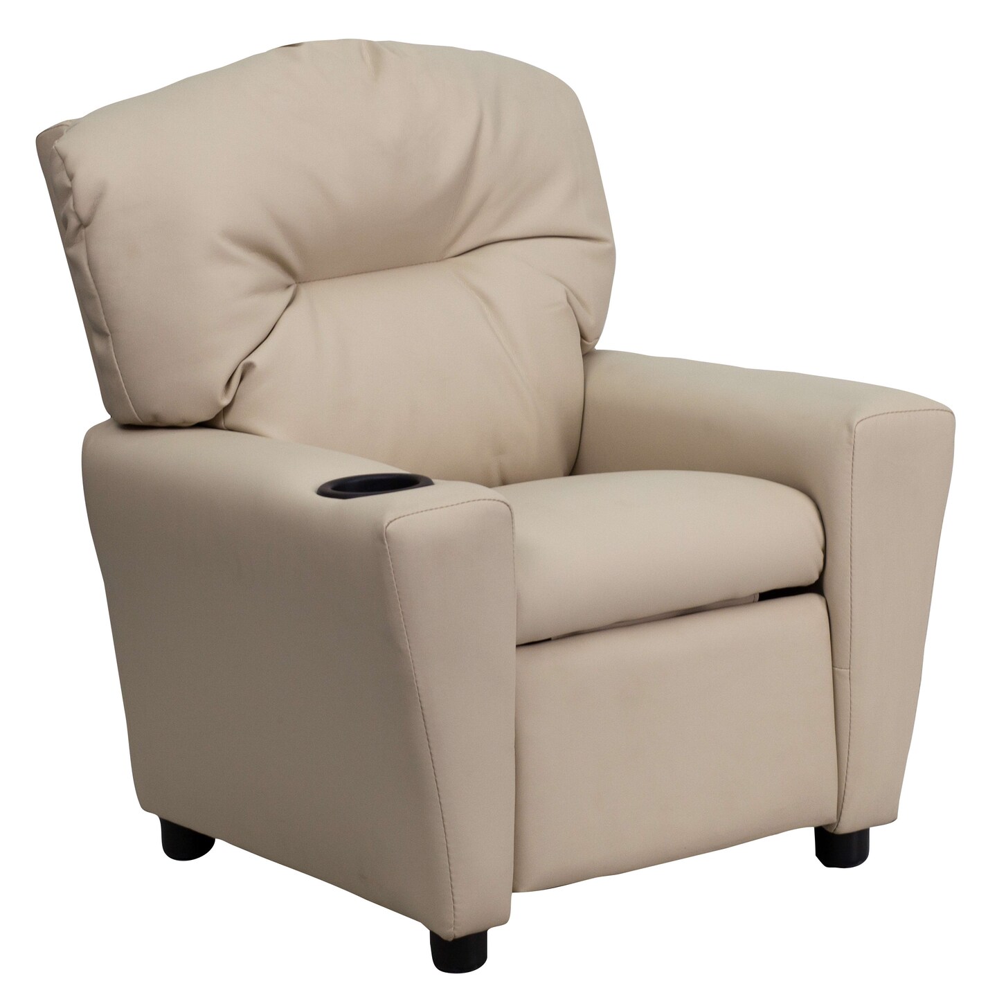 Emma and Oliver Contemporary Kids Recliner with Cup Holder