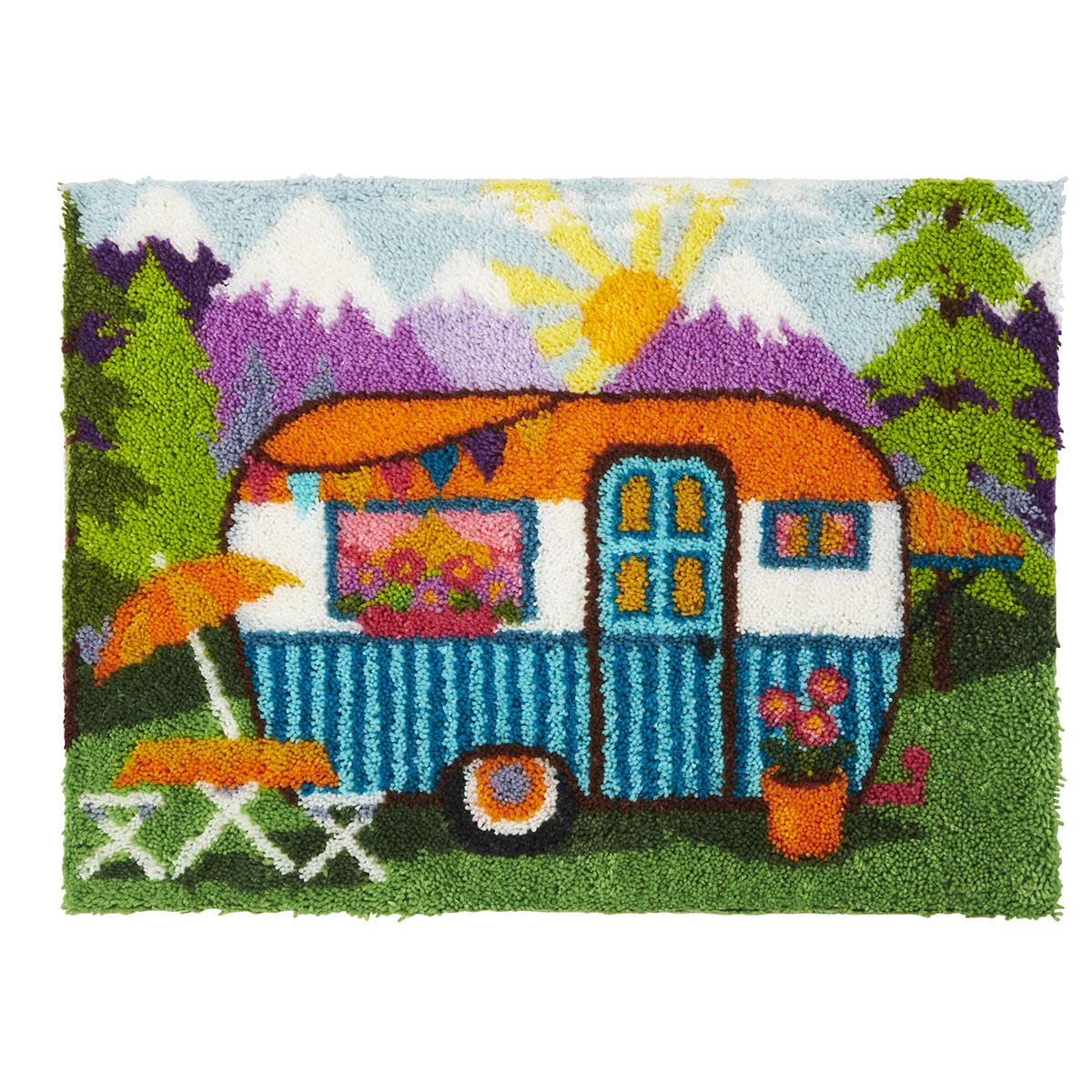 Herrschners  Happy Camper Latch Hook Kit