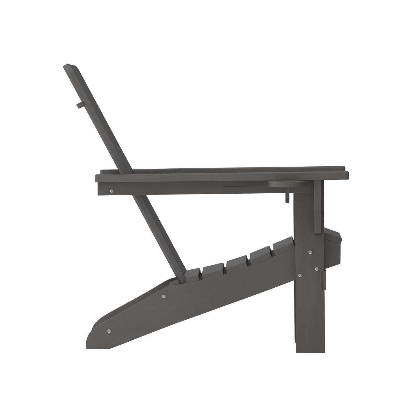 Merrick Lane Ridley Adirondack Chair with Cup Holder, Weather Resistant HDPE Adirondack Chair