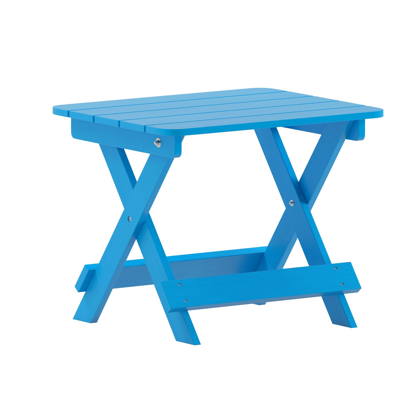 Merrick Lane Ridley Outdoor Folding Side Table, Portable All-Weather HDPE Adirondack Side Table
