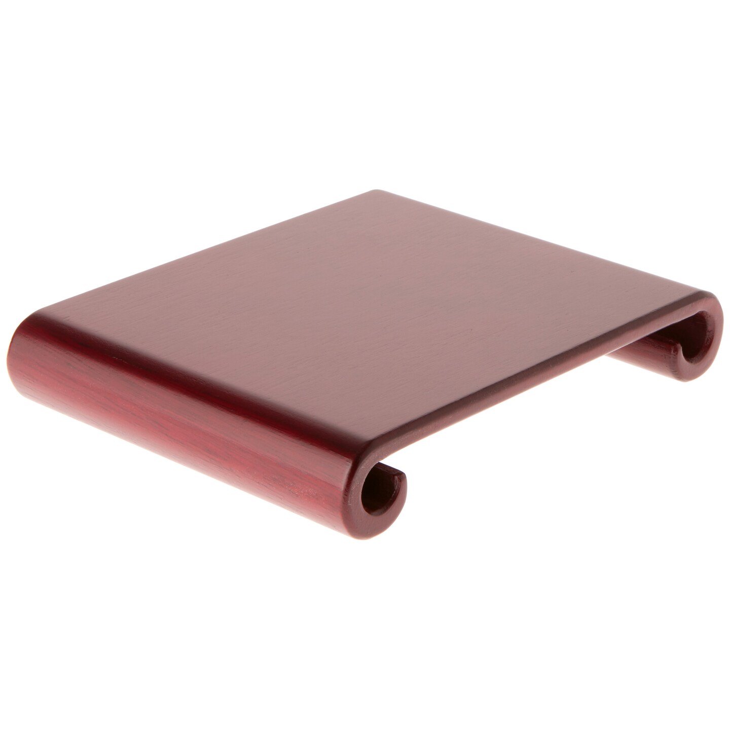 Plymor Red Scroll Wood Veneer Footed Display Base, 8" W x 6.5" D x 1.25