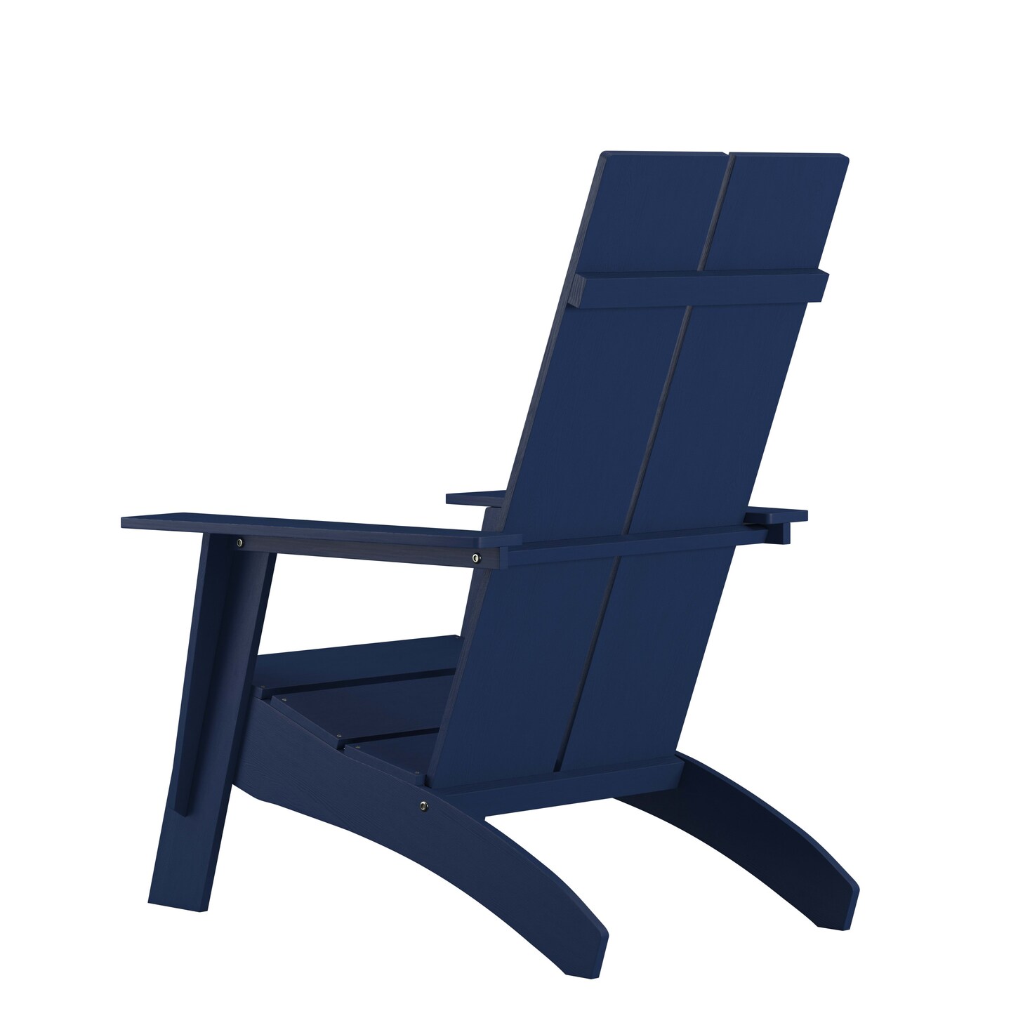 Merrick Lane Piedmont Modern 2 Slat Back All-Weather Poly Resin Wood Adirondack Chair
