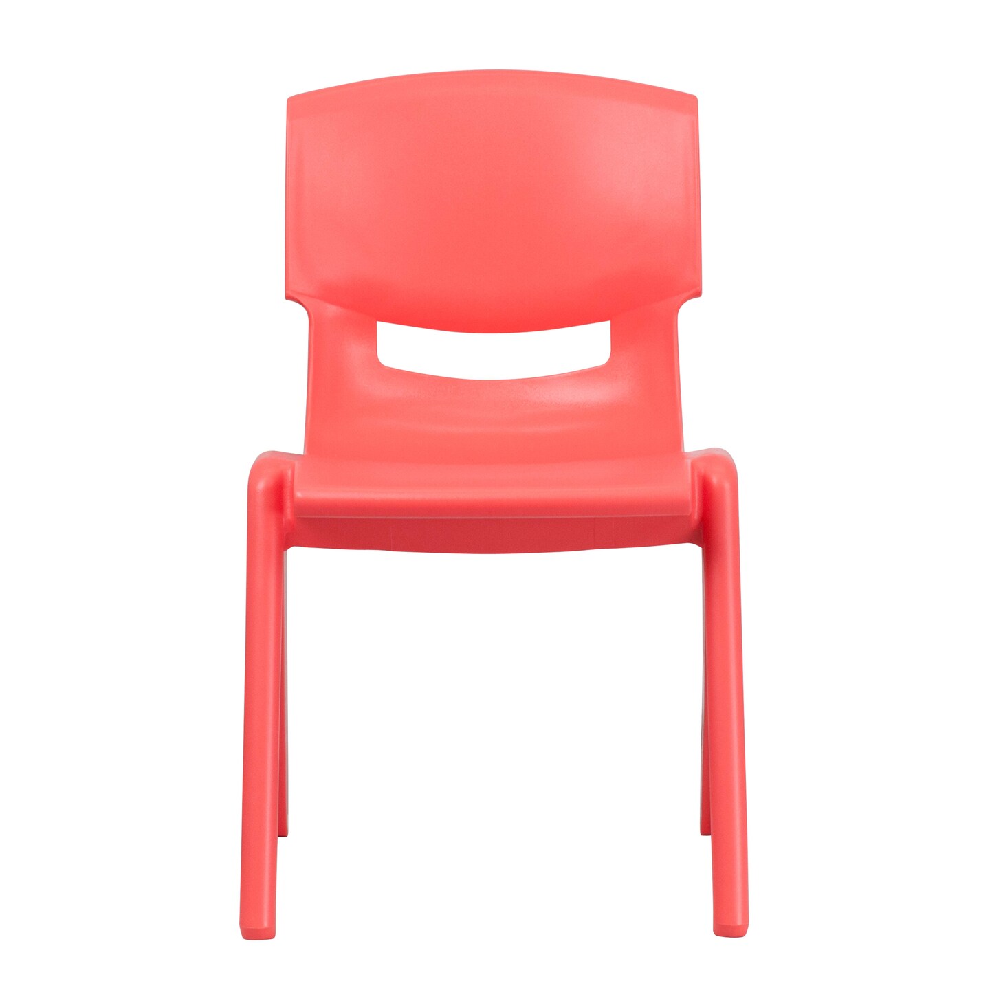 Emma and Oliver 4 Pack Plastic Stack School Chair with 15.5&#x22;H Seat, 3rd-7th School Chair