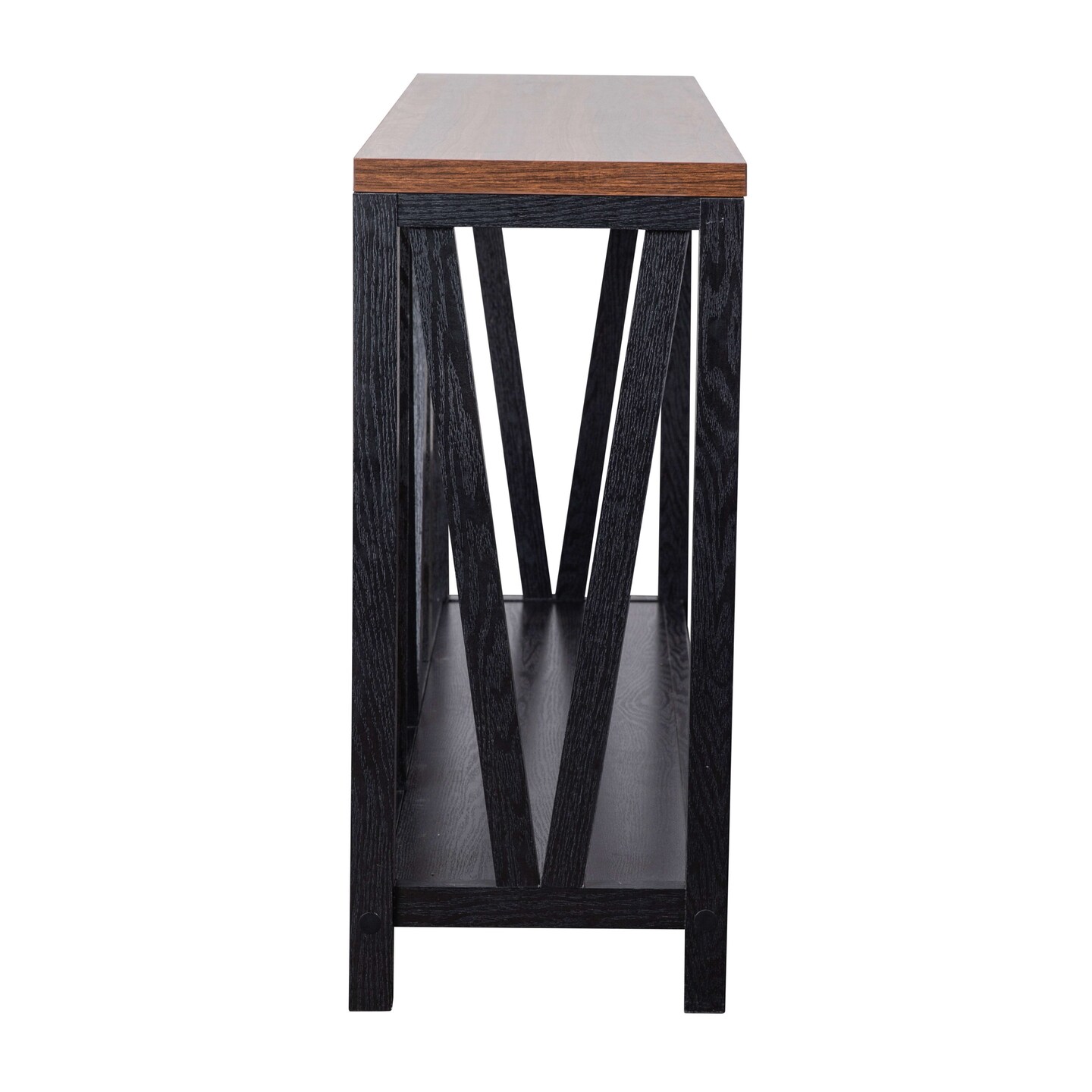 Merrick Lane Erikson Modern Farmhouse Engineered Wood Sofa Table with Wood Bracing and Lower Shelf