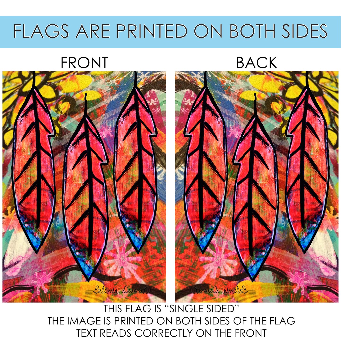 Flashy Feathers Decorative Feather Flag