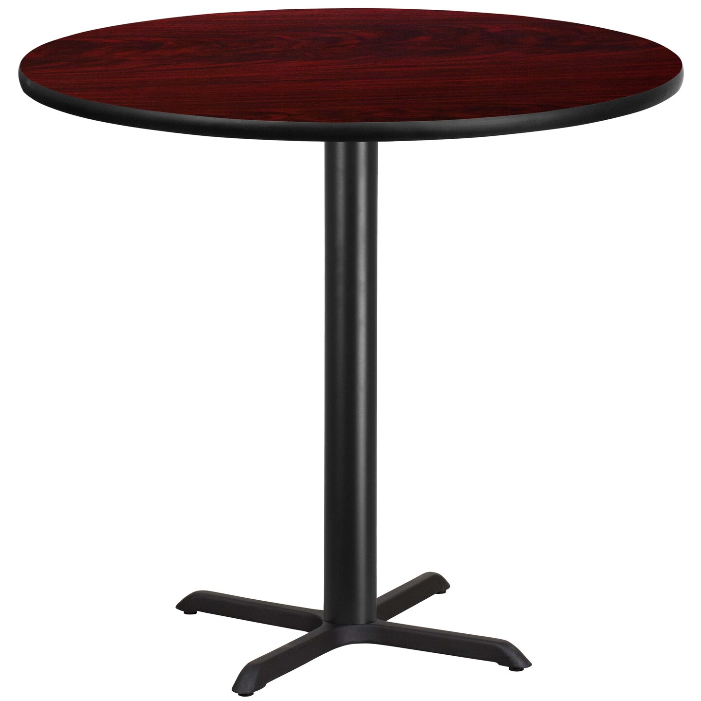 Emma and Oliver 42" Round Laminate Table Top with 33"x33" Bar Height Table Base