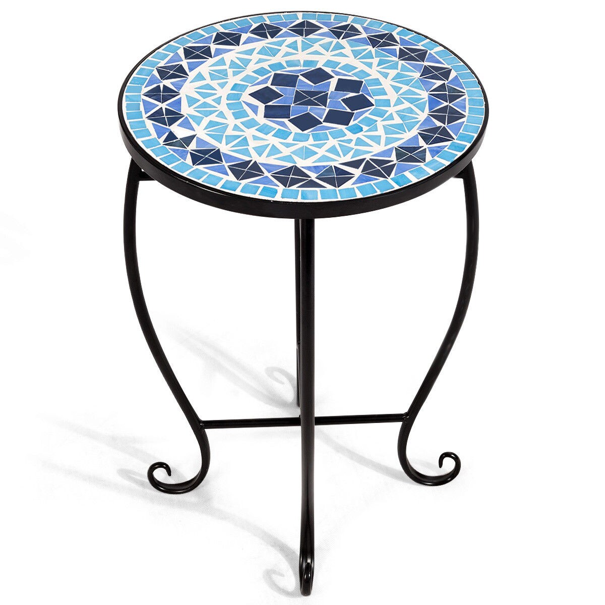 Costway Pineapple Outdoor Indoor Accent Table Plant Stand Scheme Garden Steel