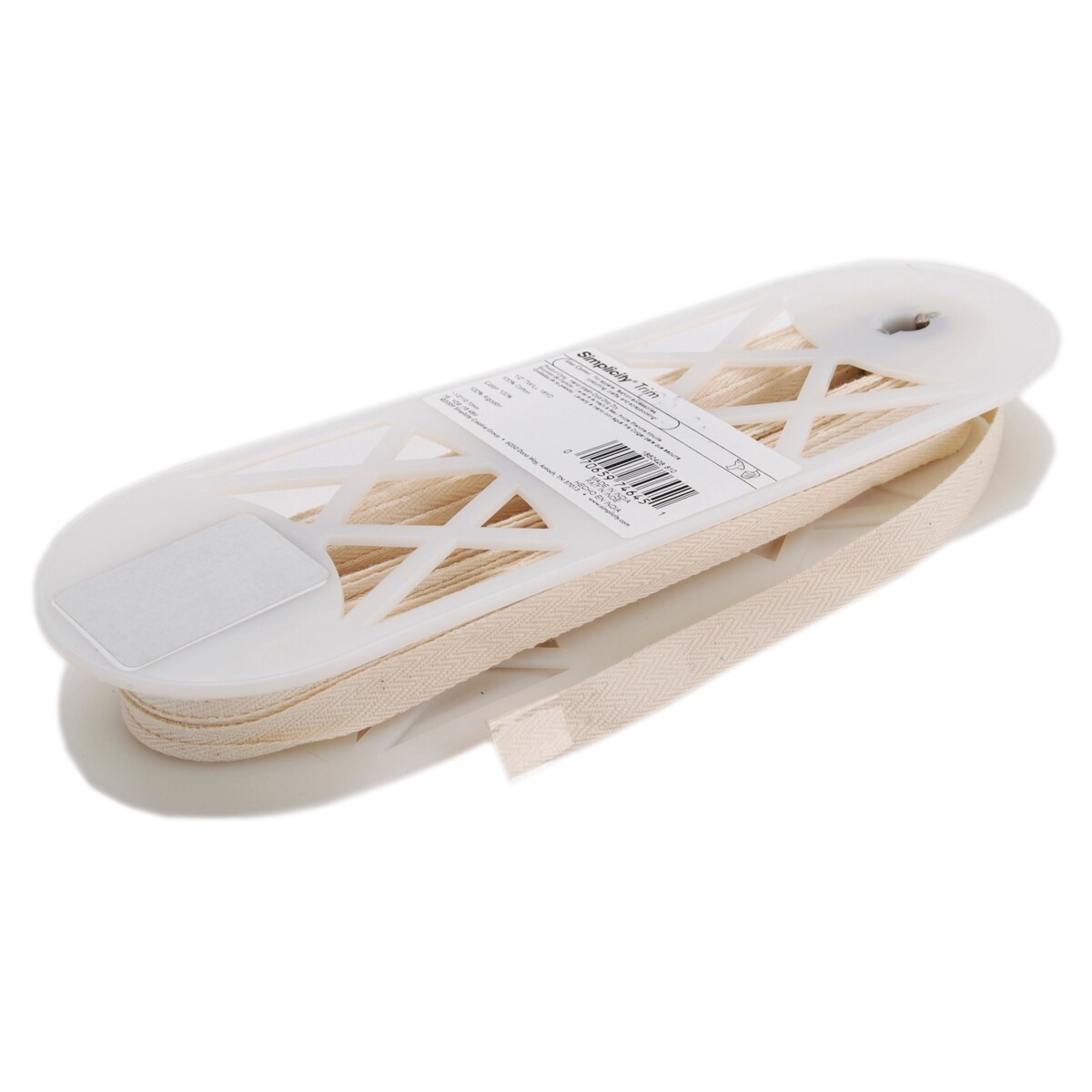 Simplicity Twill Tape 1/2&#x22;X18yd-Ivory