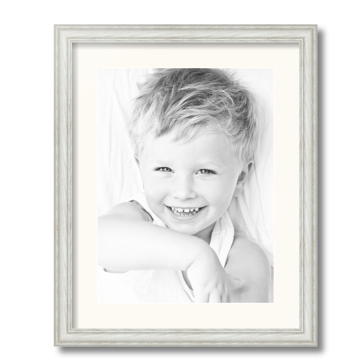 ArtToFrames 16x20&#x22; Matted Picture Frame with 12x16&#x22; Single Mat Photo Opening Framed in 1.25&#x22; White and 2&#x22; Mat (FWM-4098-16x20)