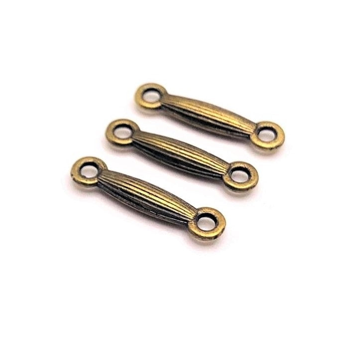 4, 20 or 50 Pieces: Bronze Toned 18x3.5mm Decorative Bar Connectors