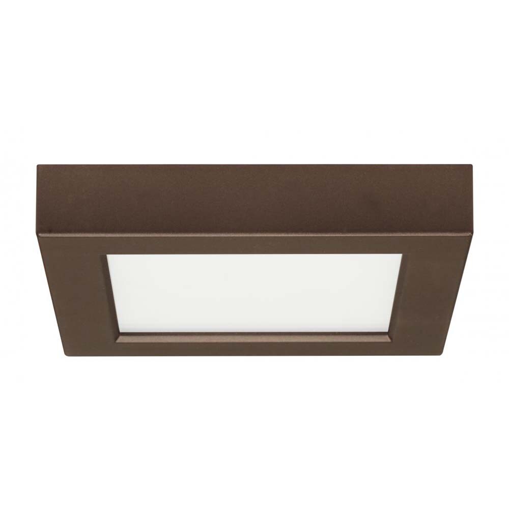 10.5w 5.5-in Flush Mount LED Fixture 2700K Square Shape Bronze Finish ...