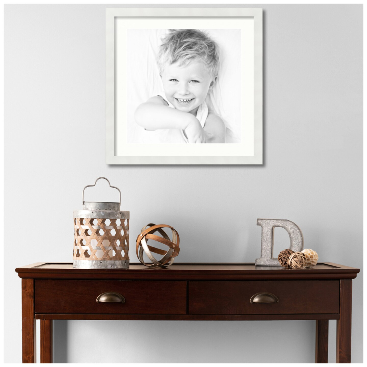 ArtToFrames 20x20&#x22; Matted Picture Frame with 16x16&#x22; Single Mat Photo Opening Framed in 1.25&#x22; White and 2&#x22; Mat (FWM-3966-20x20)