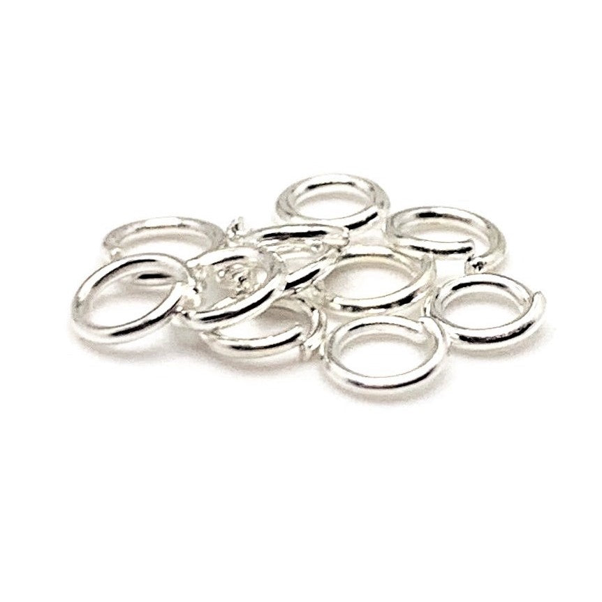 100, 500 or 1,000 Pieces: 4 mm Silver Plated Open Jump Rings, 21g