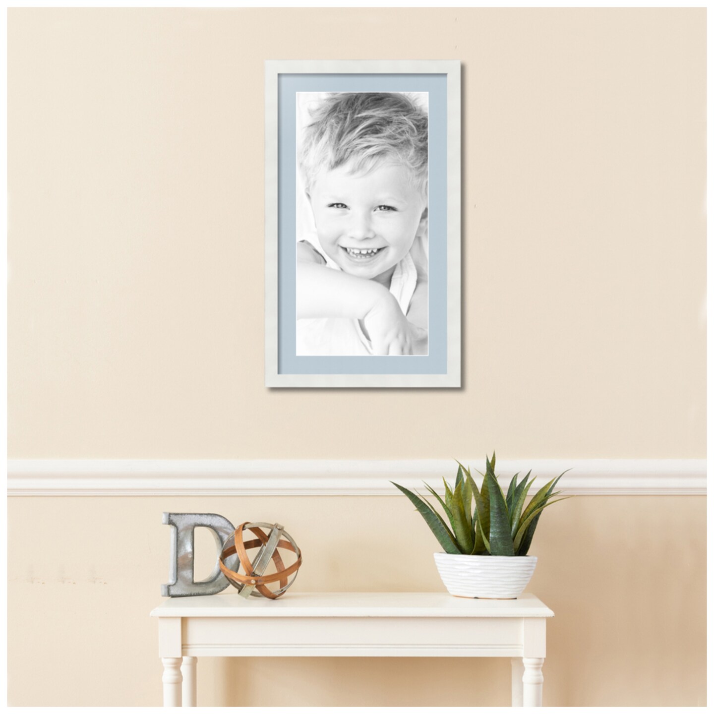 ArtToFrames 16x28" Matted Picture Frame with 12x24" Single Mat Photo Opening Framed in 1.25" White and 2" Mat (FWM-3966-16x28)
