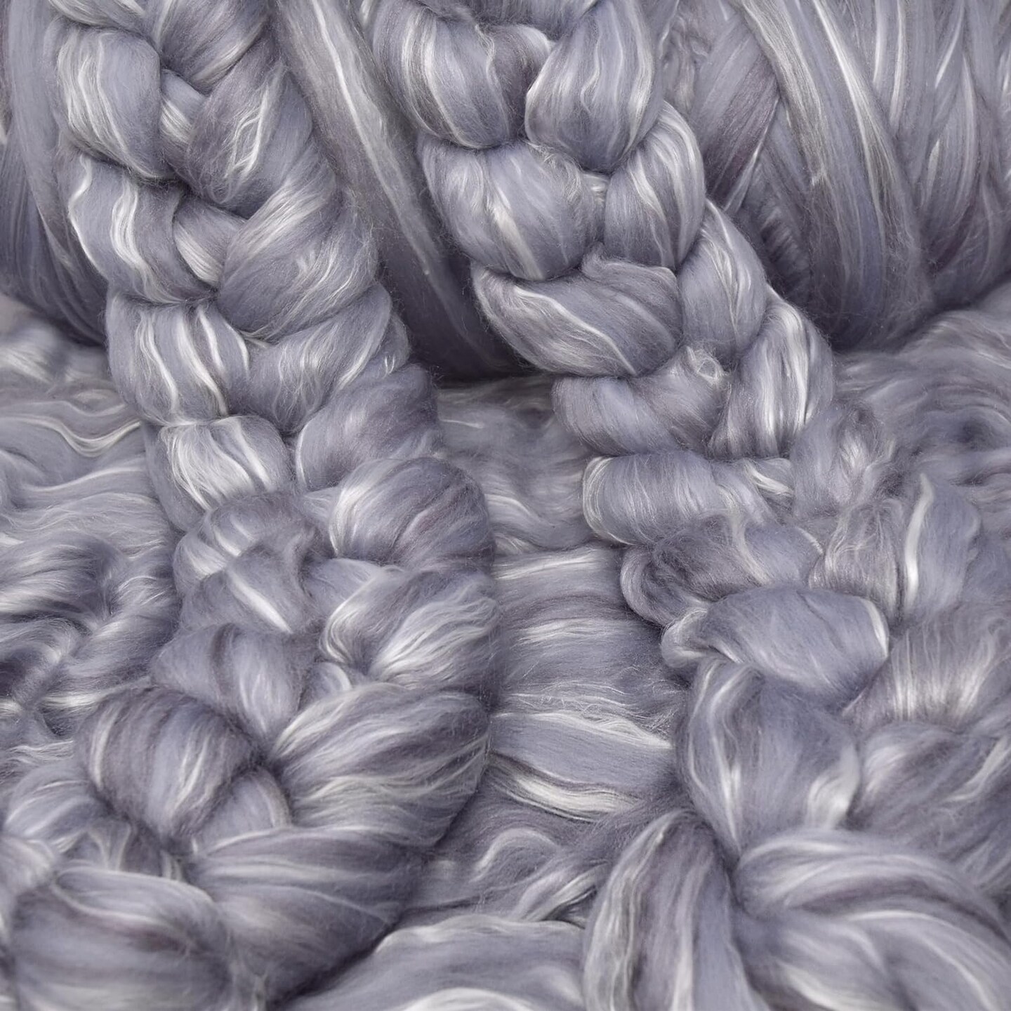 Merino Silk Luxe Tonal Designer Blend. Superfine Merino, Mulberry Silk, Tussah Silk. Top Roving for Spinning or Felting.